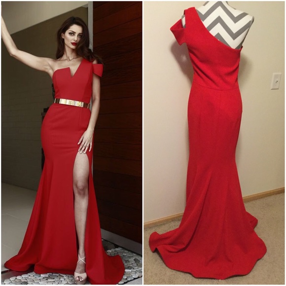 NICOLE BAKTI ONE SHOULDER GOWN - Picture 2 of 8